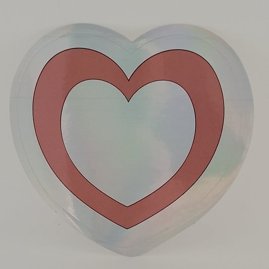 (Children's Corner) Heart with Silver Iridescent Vinyl Sticker