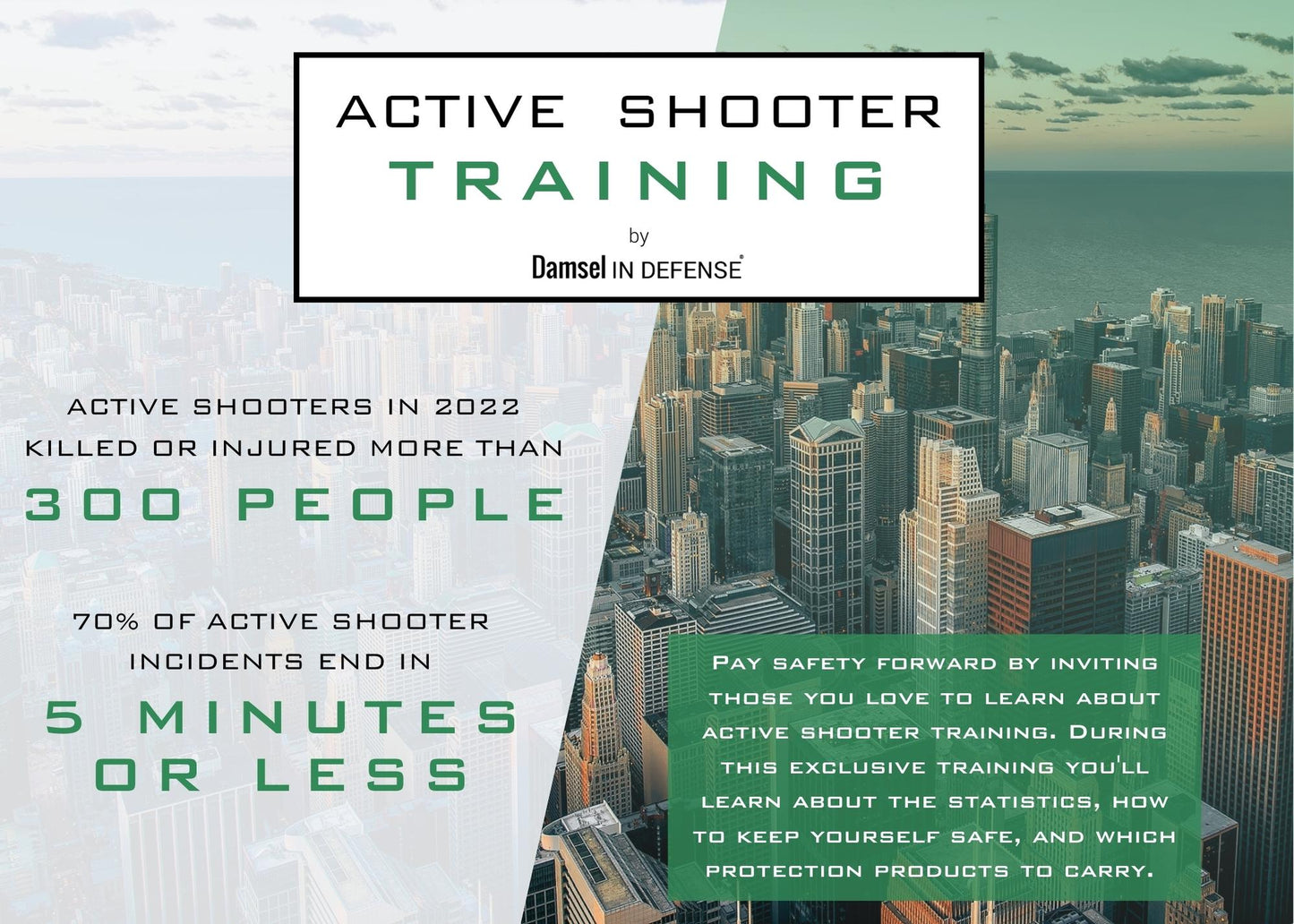 (Damsel Safety Education Series) "Active Shooter Safety" and "Human Trafficking Awareness"