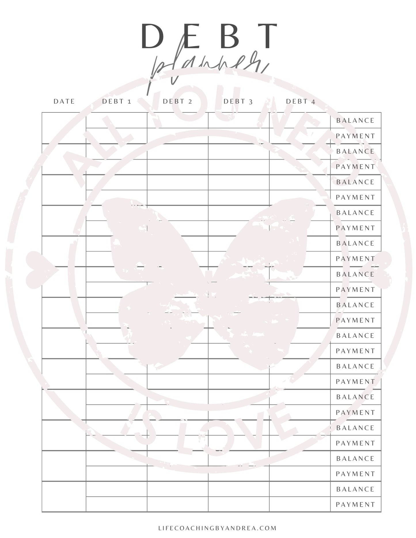 (On Your Way to Wellness Collection) "Financial Tracking" pdf Worksheets