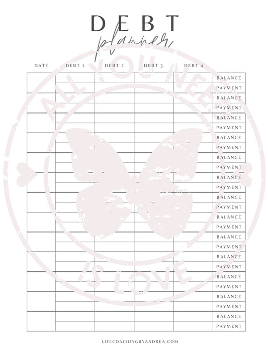 (On Your Way to Wellness Collection) "Financial Tracking" pdf Worksheets