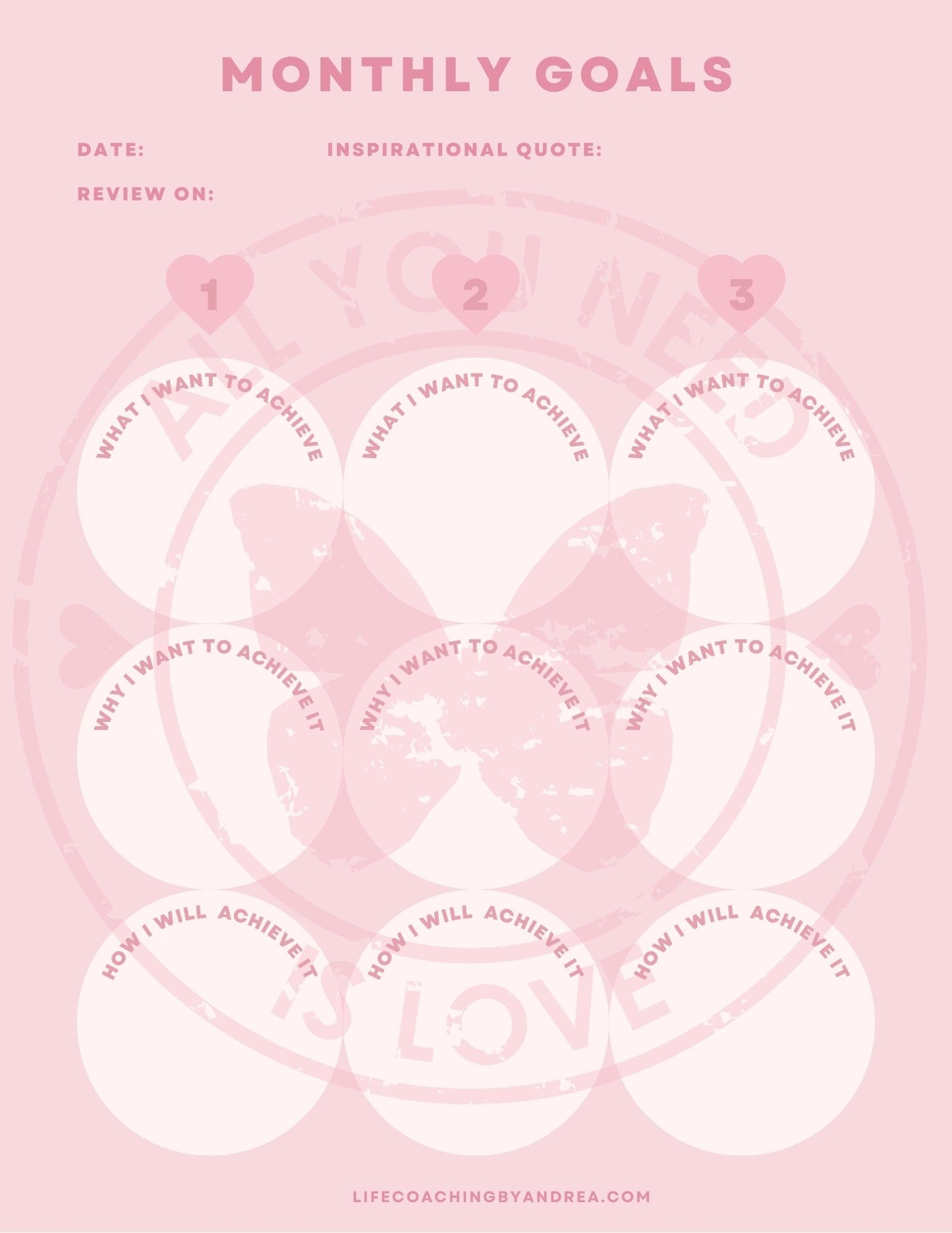 (On Your Way to Wellness Collection) "Goals and Action Plans" pdf Worksheets