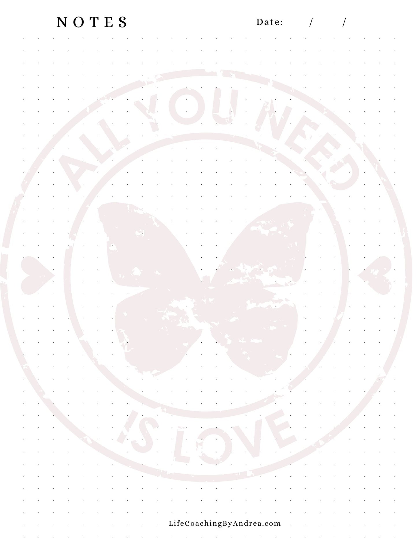 (On Your Way to Wellness Collection) "Notes" pdf Worksheets