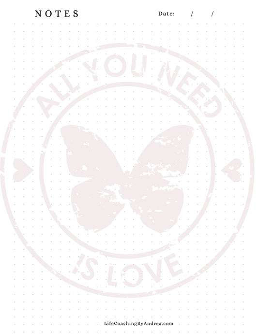 (On Your Way to Wellness Collection) "Notes" pdf Worksheets