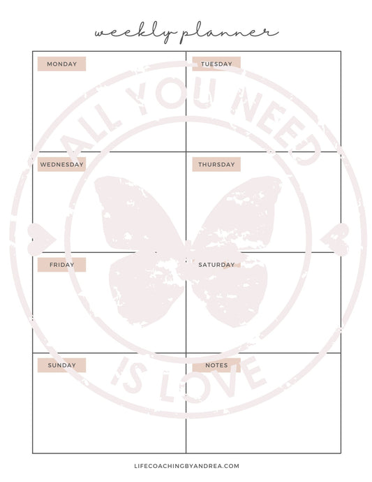 (On Your Way to Wellness Collection) "Planners: Weekly and Monthly" pdf Worksheets
